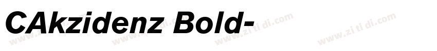 CAkzidenz Bold字体转换